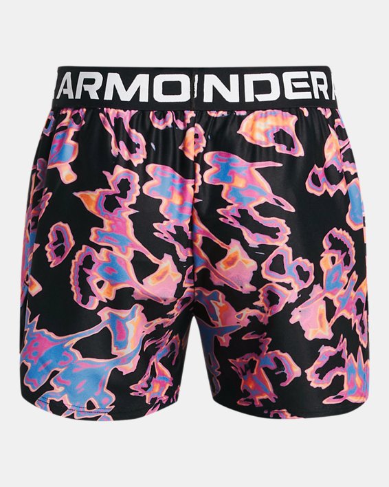 Girls' UA Play Up Printed Shorts in Black image number 1
